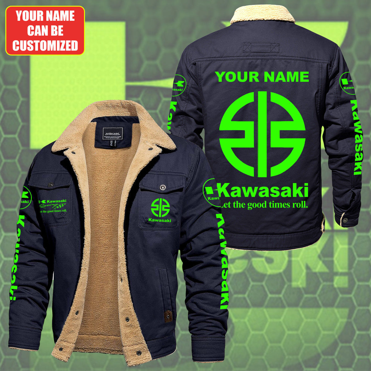 Personalized KW Fleece Thermal Cotton Jacket S151106