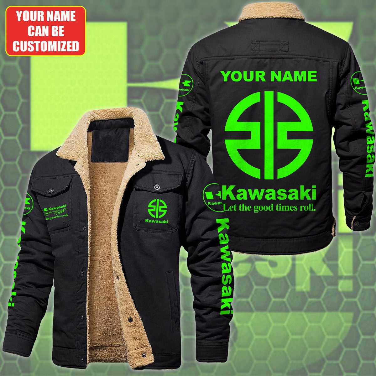 Personalized KW Fleece Thermal Cotton Jacket S151106