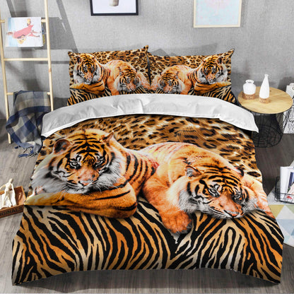Cool Tiger Couple All Over Printed Bedding Set S061106