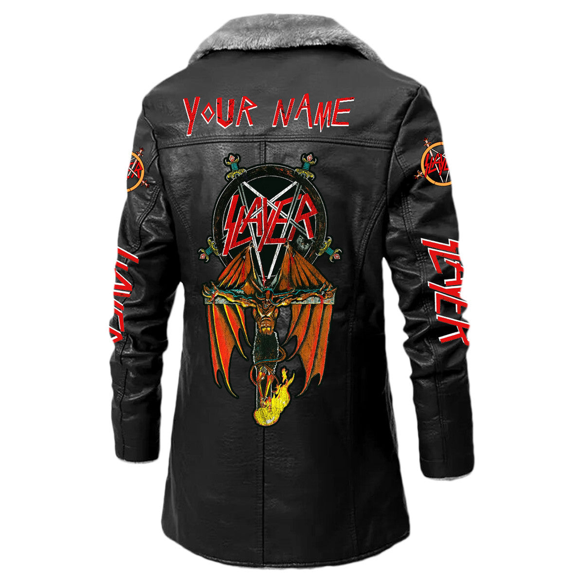 Personalized Sl Show no Mercy Leather Fleece Winter Coat P051203