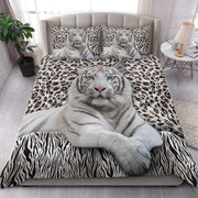 Cool White Tiger Q7 All Over Printed Bedding Set Q211201