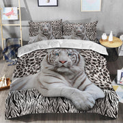 Cool White Tiger Q7 All Over Printed Bedding Set Q211201