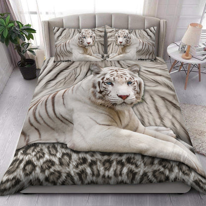 Cool White Tiger Q9 All Over Printed Bedding Set Q080106
