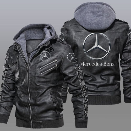 Merc AMG Leather Jacket With Hood Black S271115