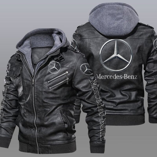 Merc AMG Leather Jacket With Hood Black S271115
