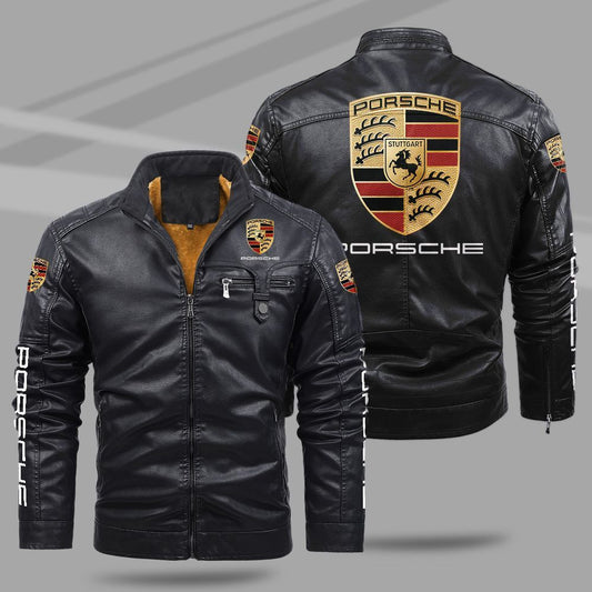 Pors Fleece Leather Jacket