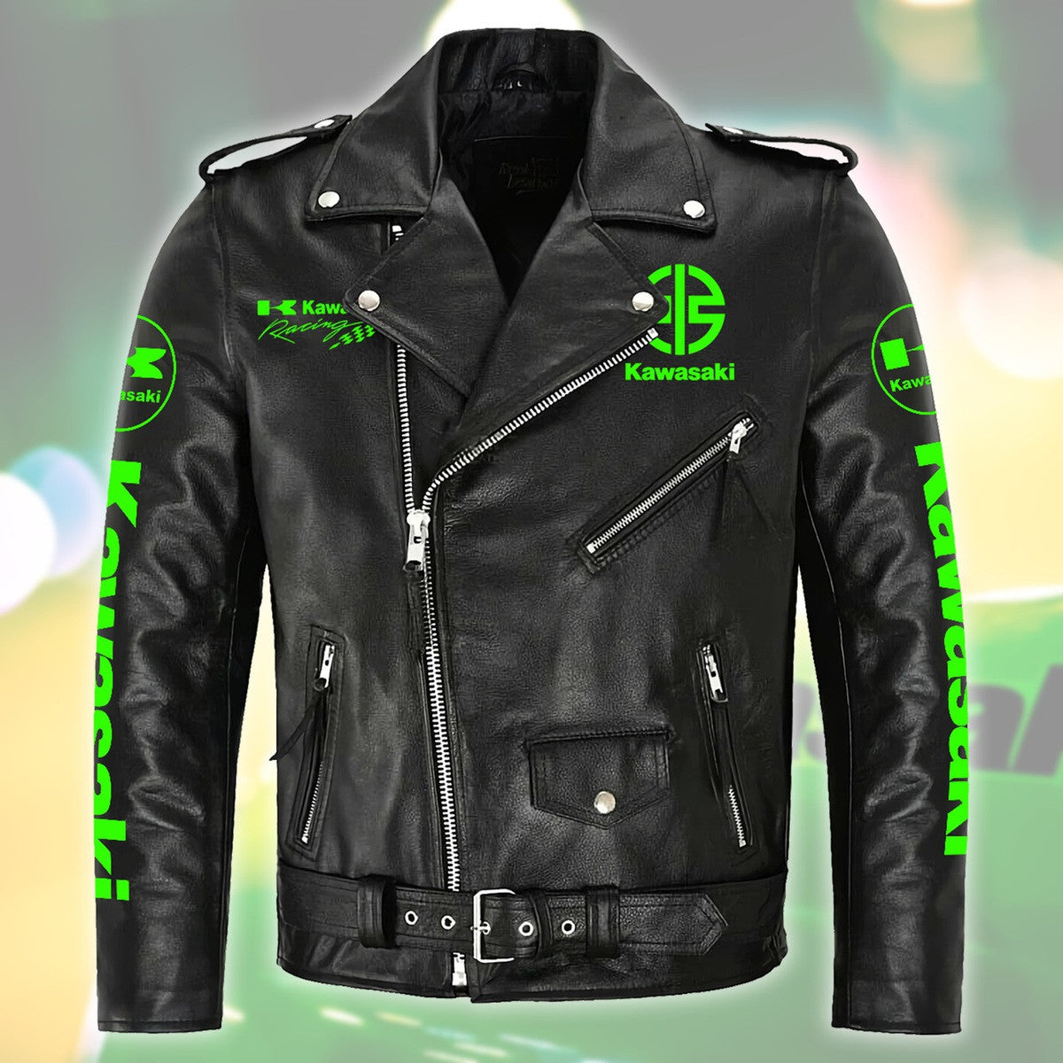 KW Zipper Vintage Leather Jacket S260106