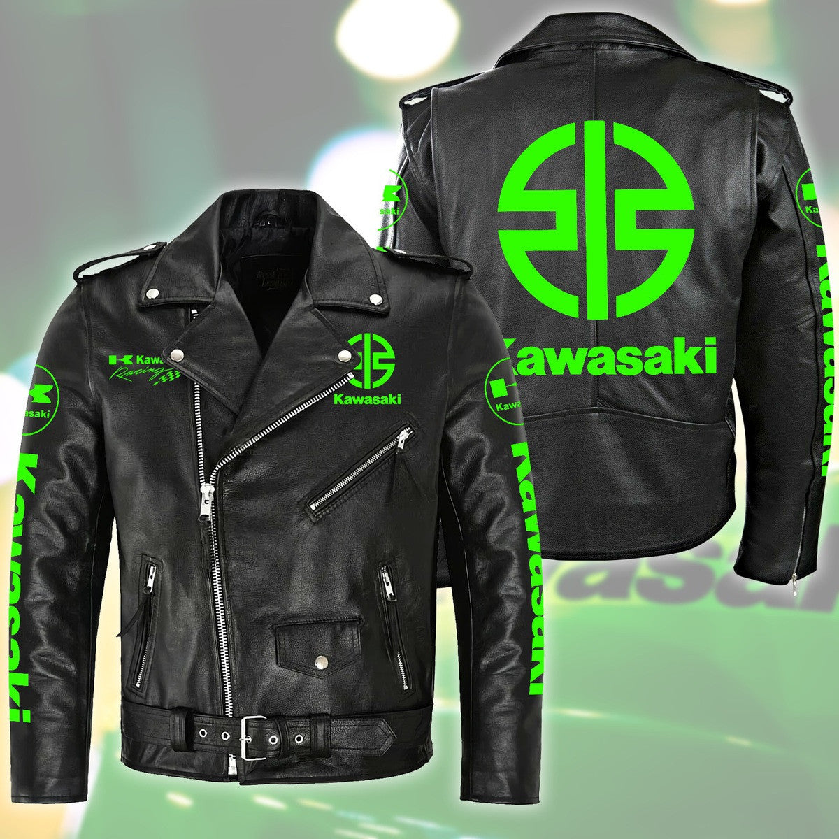 KW Zipper Vintage Leather Jacket S260106