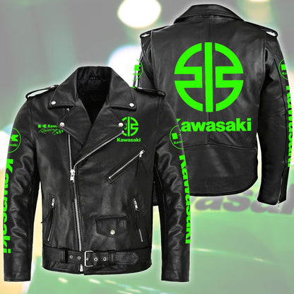 KW Zipper Vintage Leather Jacket S260106