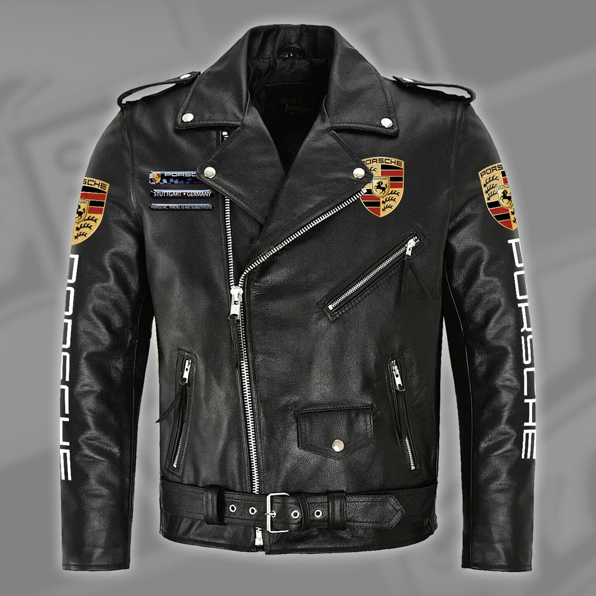 Pors Zipper Vintage Leather Jacket S260109