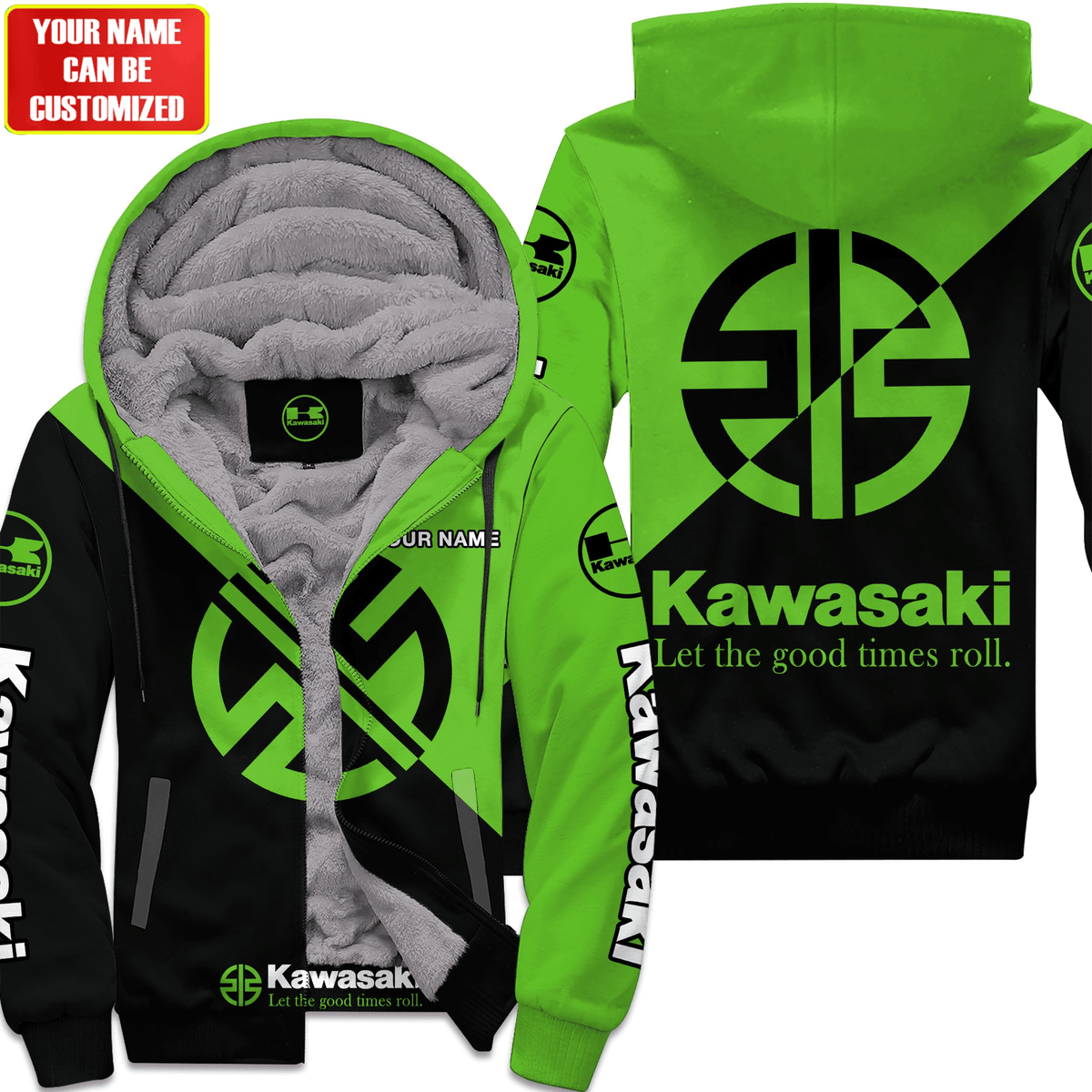 Personalized KW Fleece 3D All Over Printed Unisex Shirt Green Version P220202