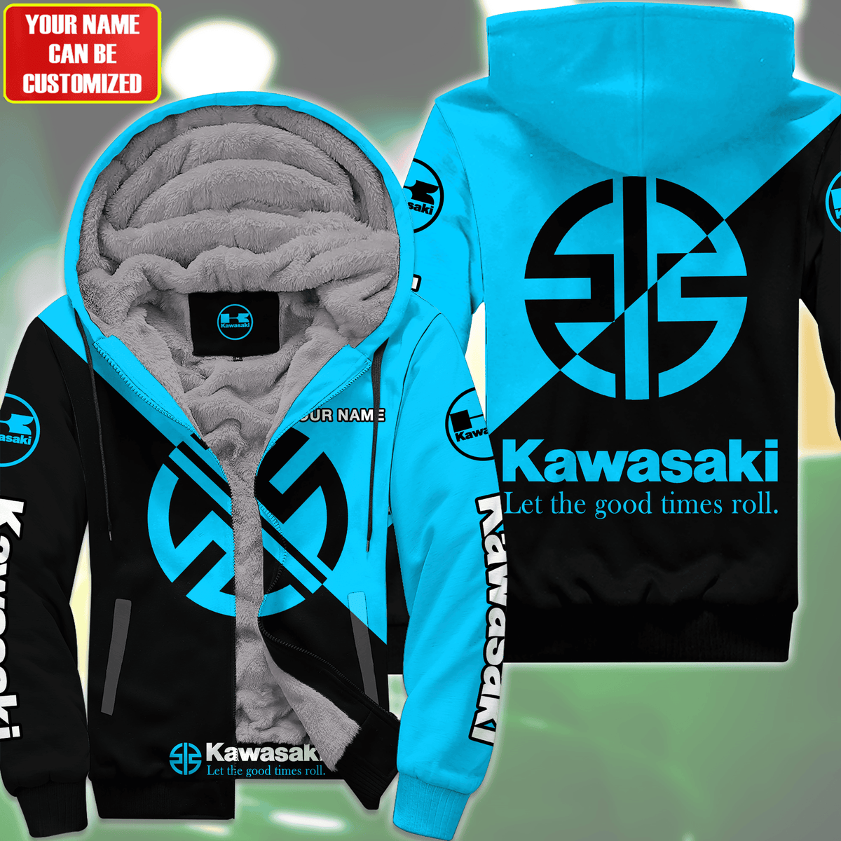 Personalized KW Fleece 3D All Over Printed Unisex Shirt Blue Version P220202