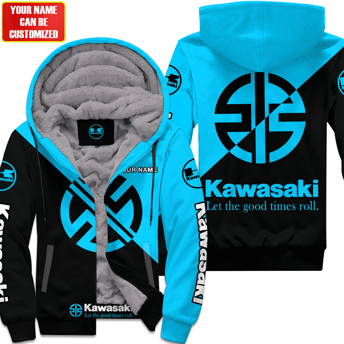Personalized KW Fleece 3D All Over Printed Unisex Shirt Blue Version P220202