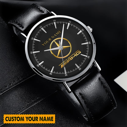 Personalized Merc AMG Quartz Leather Watch Q040303