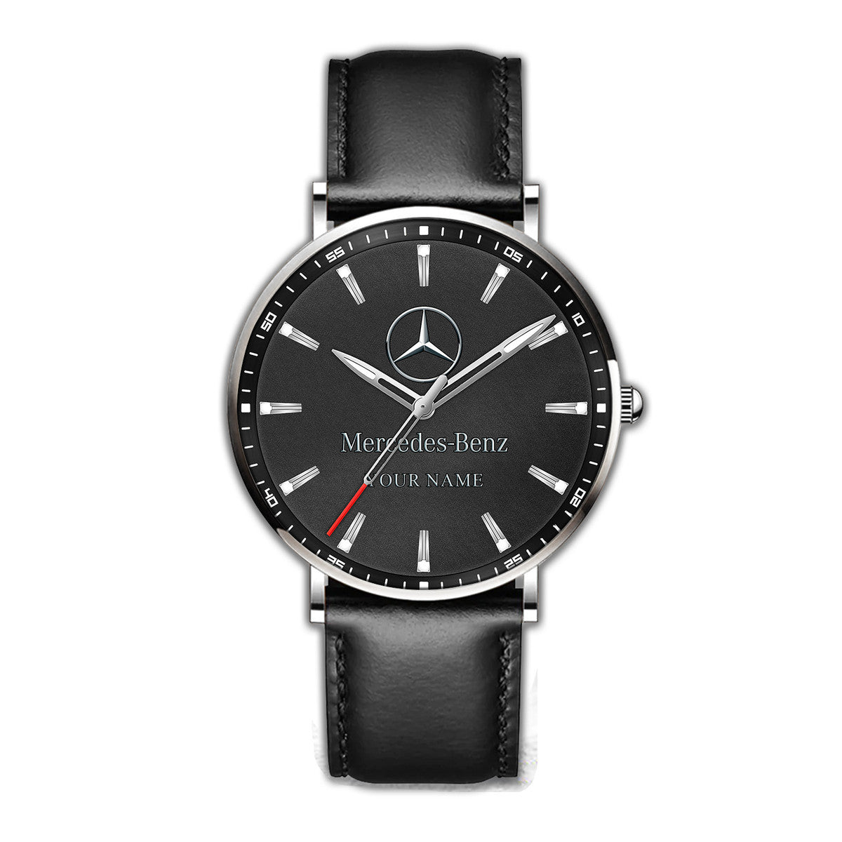 Personalized Merc Quartz Leather Watch P040303