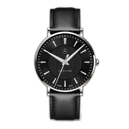 Personalized Merc Quartz Leather Watch P040304