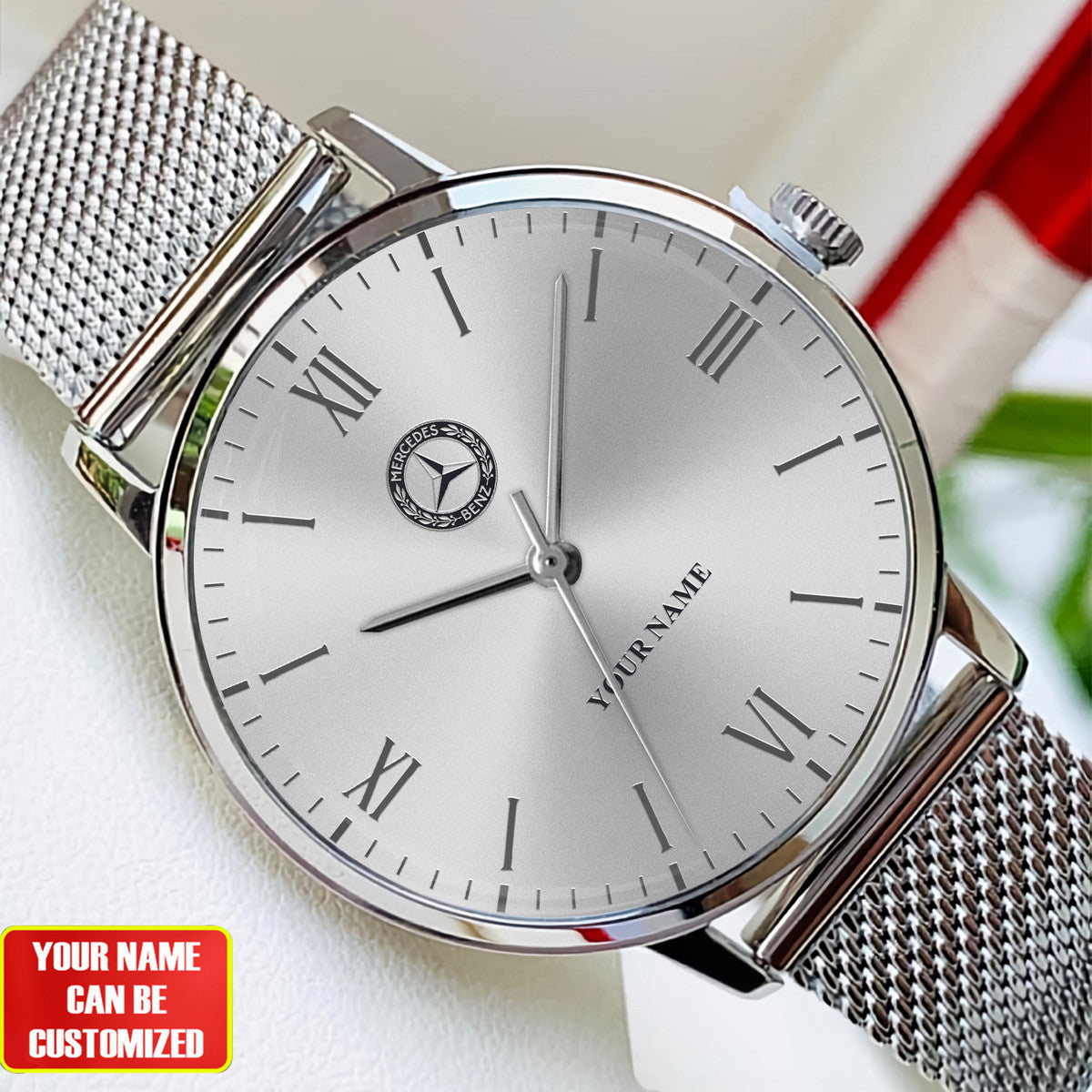 Personalized Merc Stainless Steel Watch Men Women P040309
