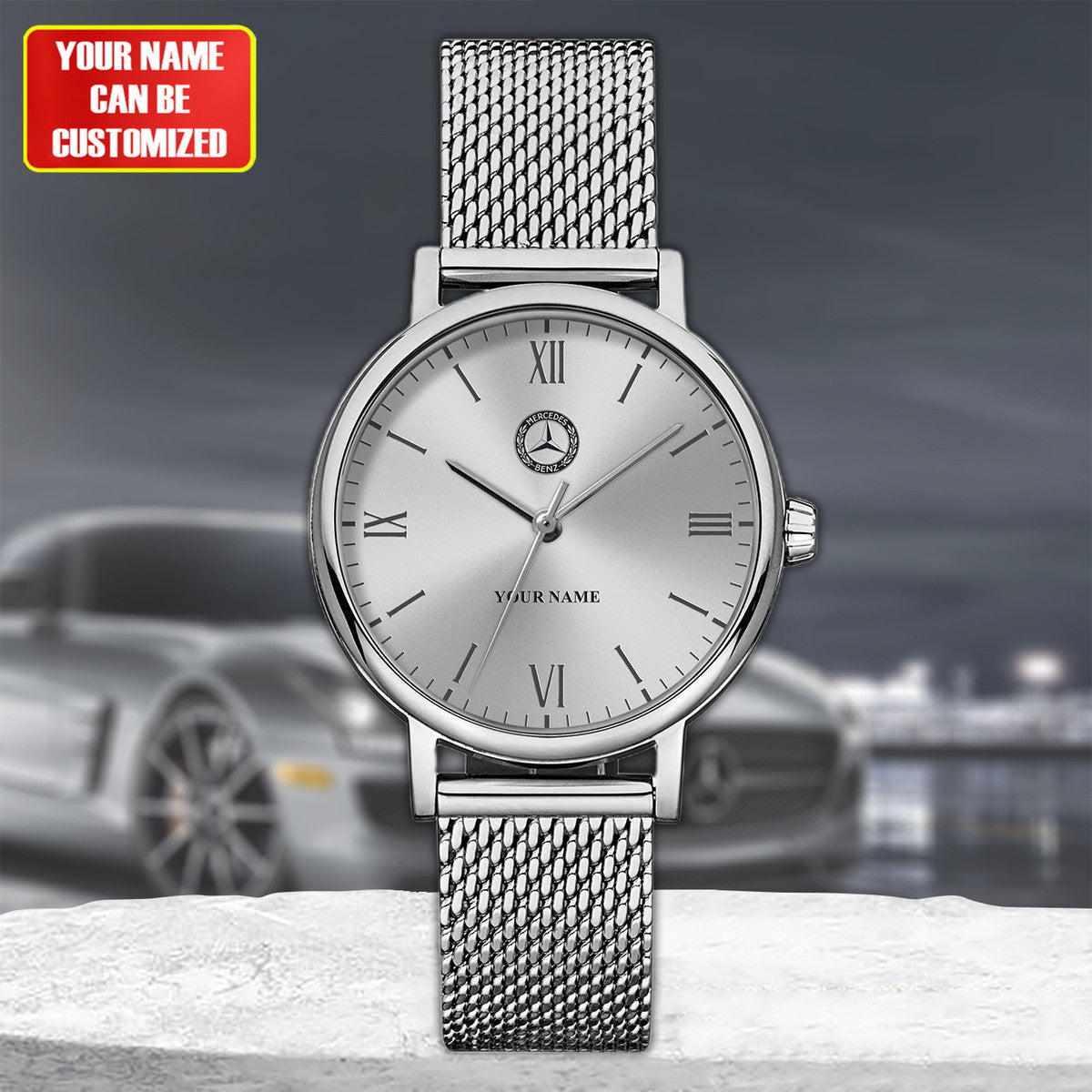 Personalized Merc Stainless Steel Watch Men Women P040309