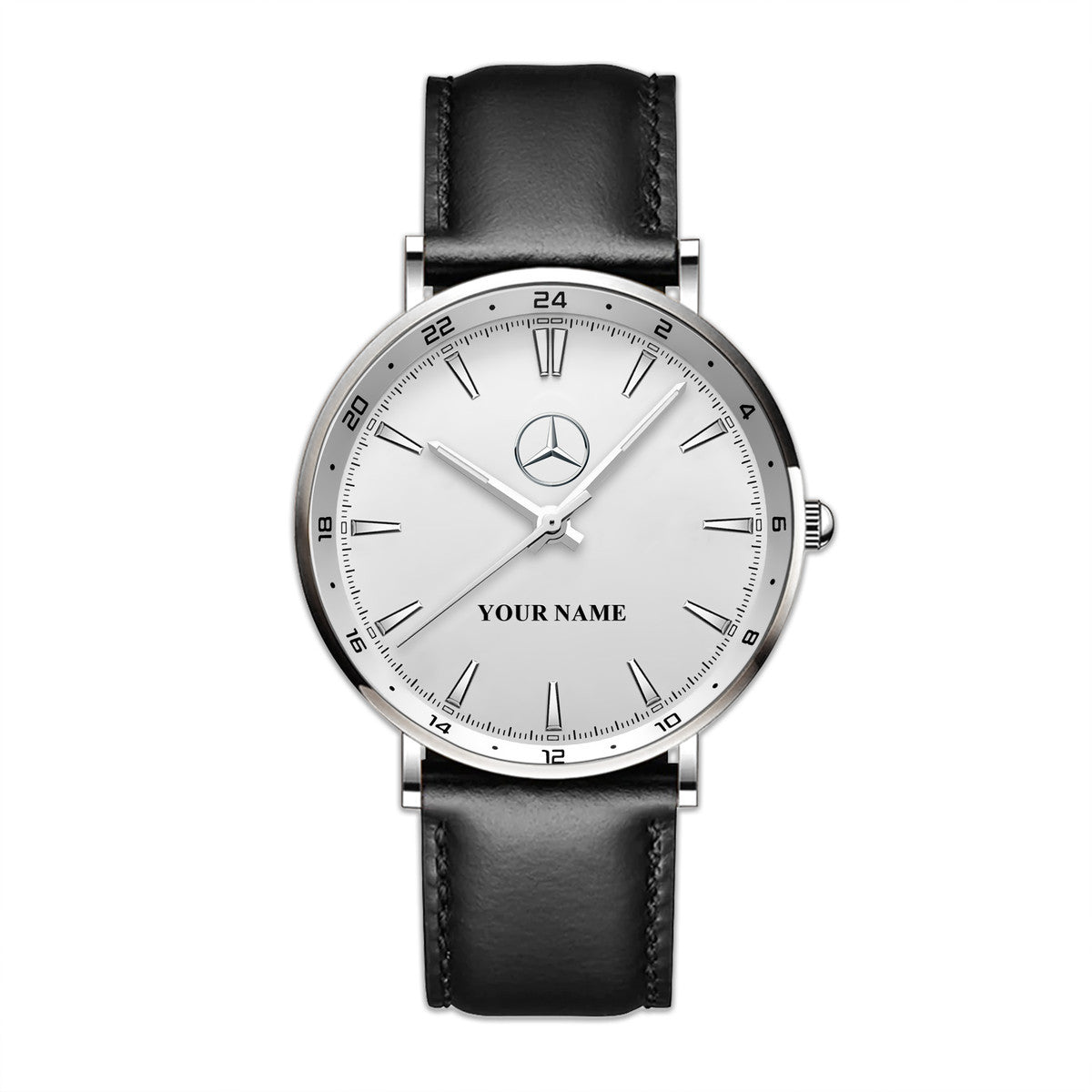 Personalized Merc Quartz Leather Watch P110304