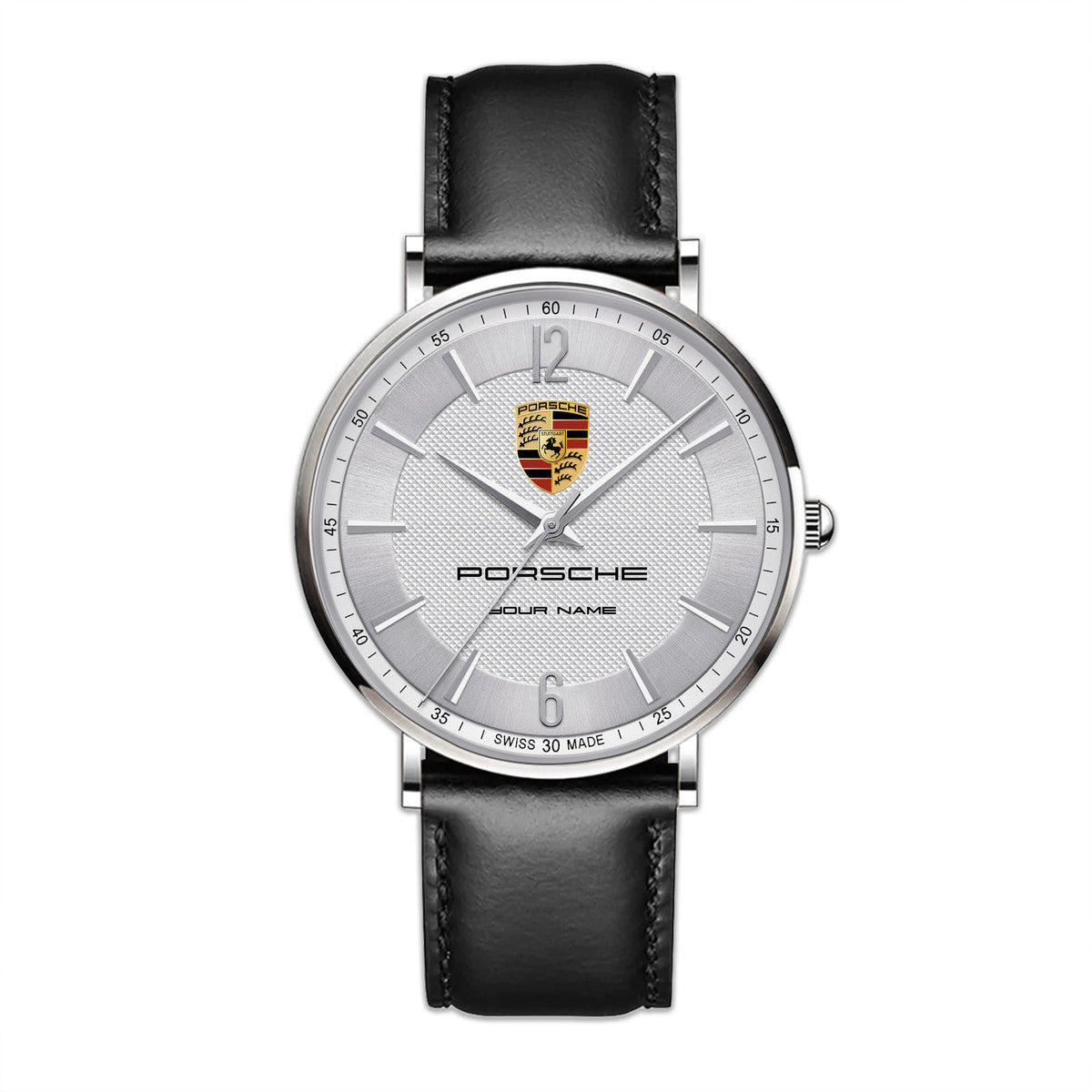 Personalized Pors Quartz Leather Watch P110305