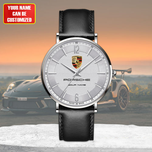 Personalized Pors Quartz Leather Watch P110305