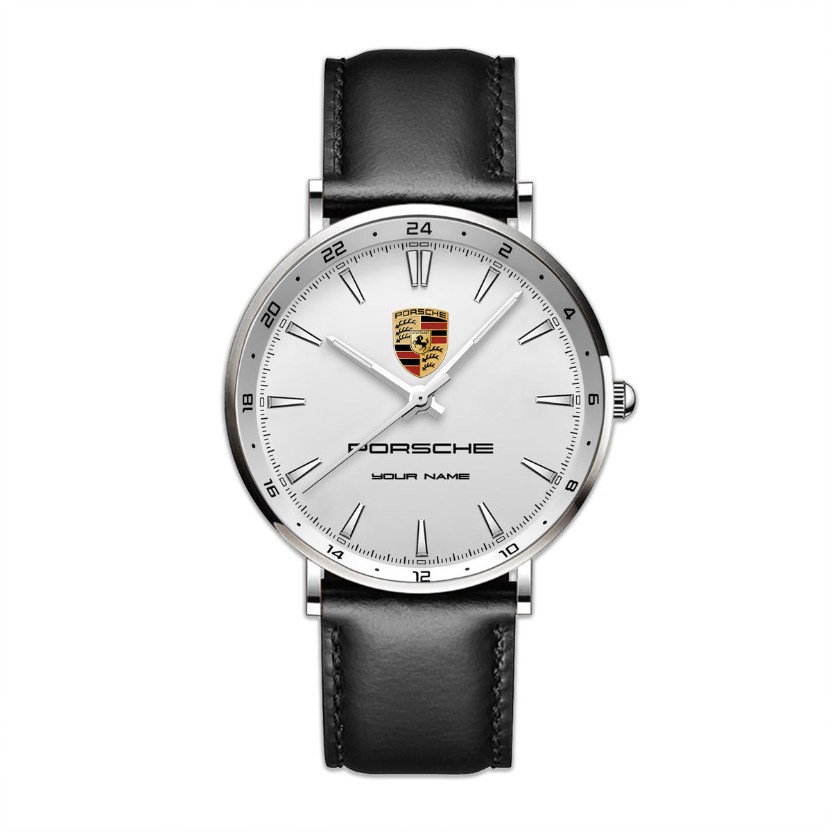 Personalized Pors Quartz Leather Watch P120303