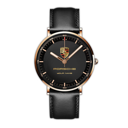 Personalized Pors V2 Quartz Leather Watch P130304
