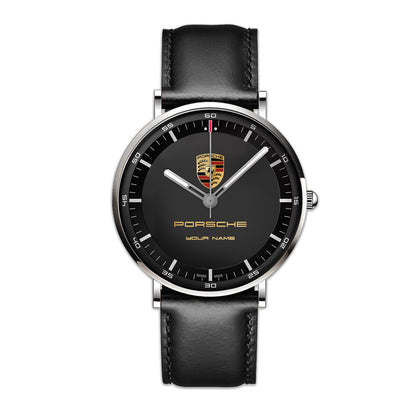 Personalized Pors V2 Quartz Leather Watch P130304