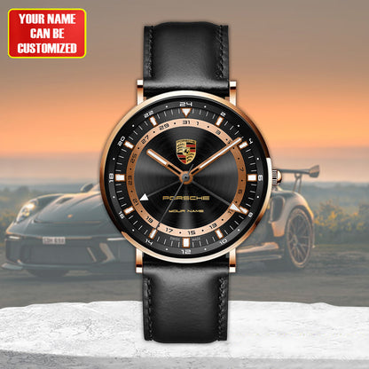 Personalized Pors Quartz Leather Watch P190302