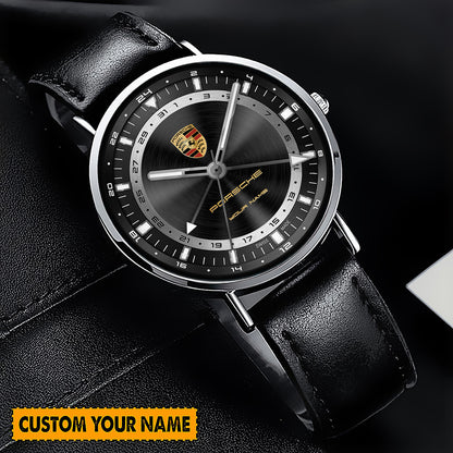 Personalized Pors Quartz Leather Watch P190302