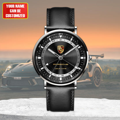 Personalized Pors Quartz Leather Watch P190302