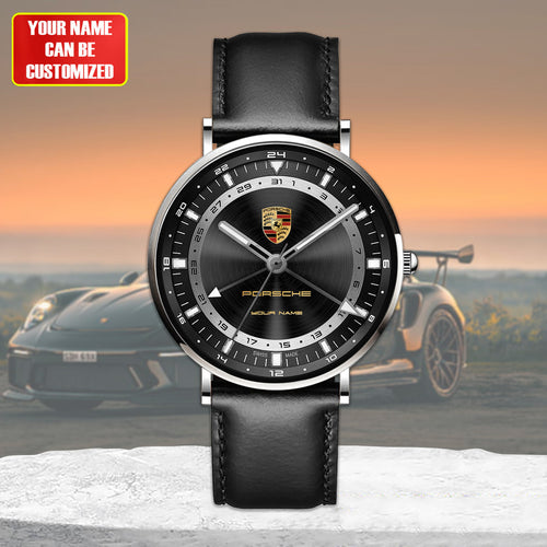 Personalized Pors Quartz Leather Watch P190302