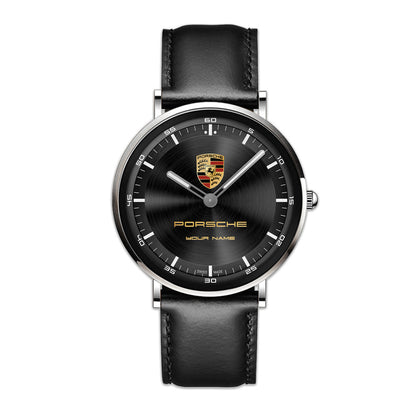 Personalized Pors Quartz Leather Watch P190301