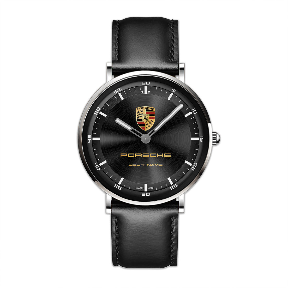 Personalized Pors Quartz Leather Watch P190301