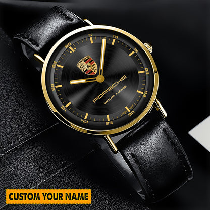 Personalized Pors Quartz Leather Watch P190301