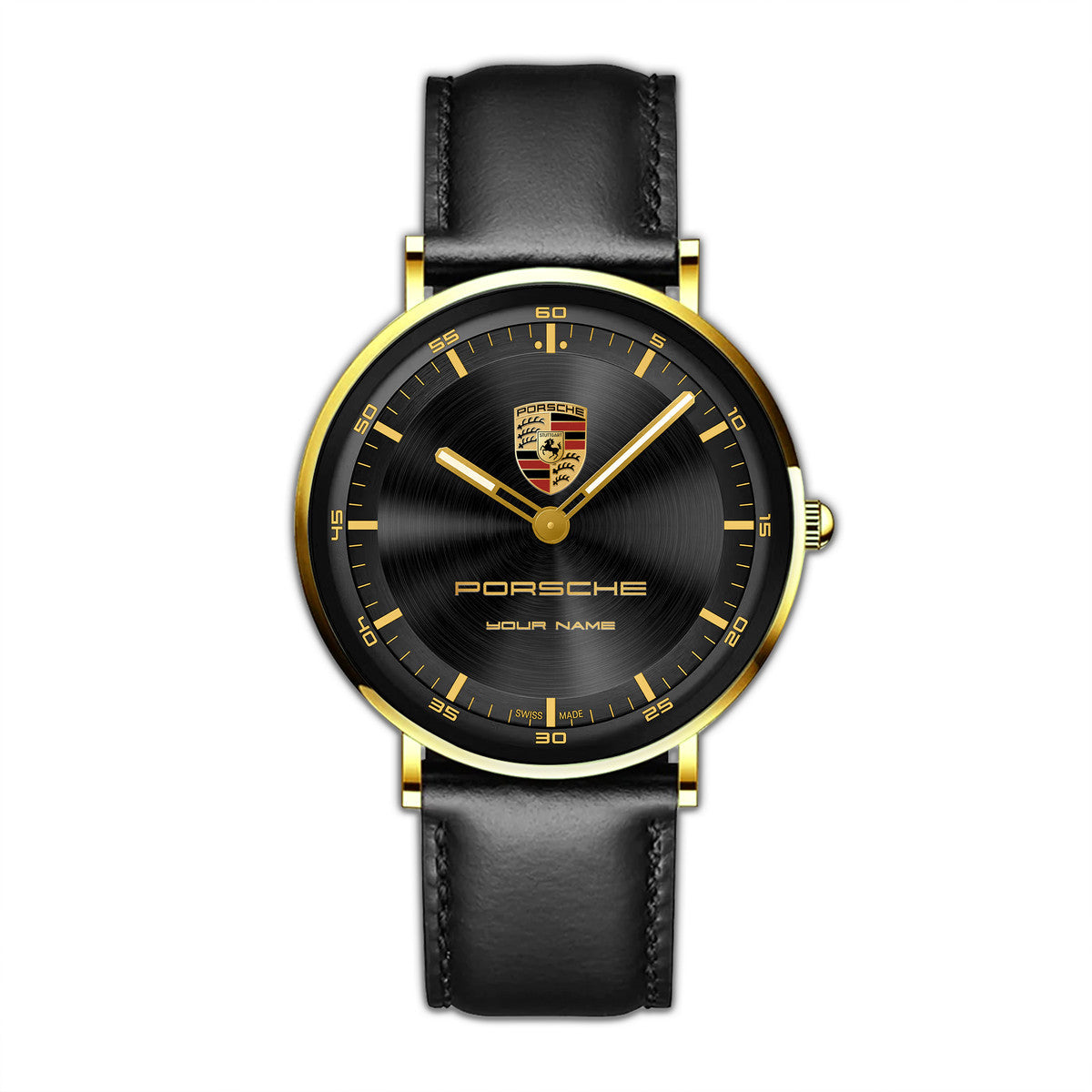 Personalized Pors Quartz Leather Watch P190301