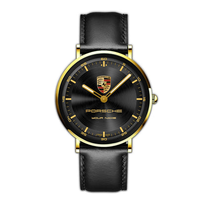 Personalized Pors Quartz Leather Watch P190301