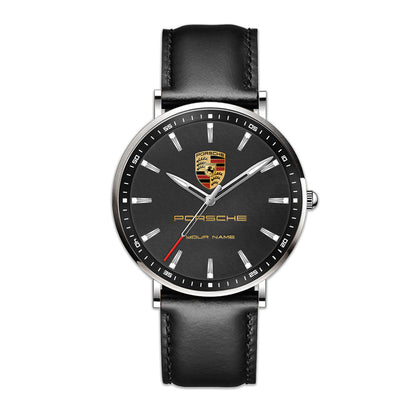 Personalized Pors Boss Quartz Leather Watch P220311