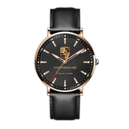 Personalized Pors Boss Quartz Leather Watch P220311