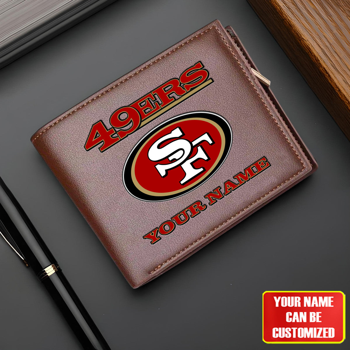 Personalized SF49 Leather Wallet S230305