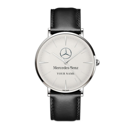 Personalized Merc Luxury Quartz Leather Watch P220305