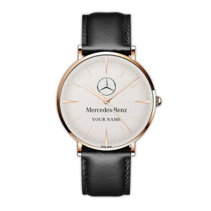Personalized Merc Luxury Quartz Leather Watch P220305