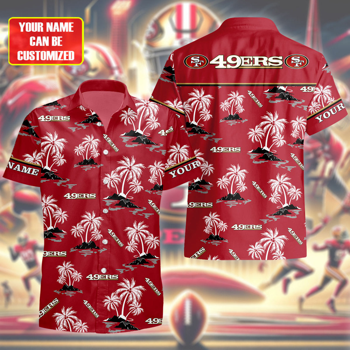 Personalized SF49 Tropical Hawaii Shirt Beach Short Q220303