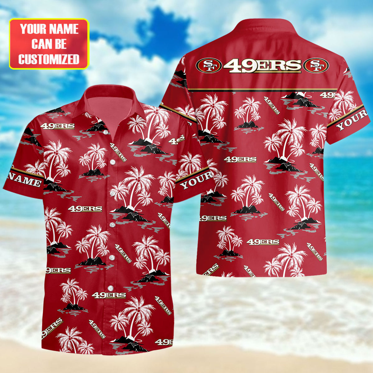 Personalized SF49 Tropical Hawaii Shirt Beach Short Q220303