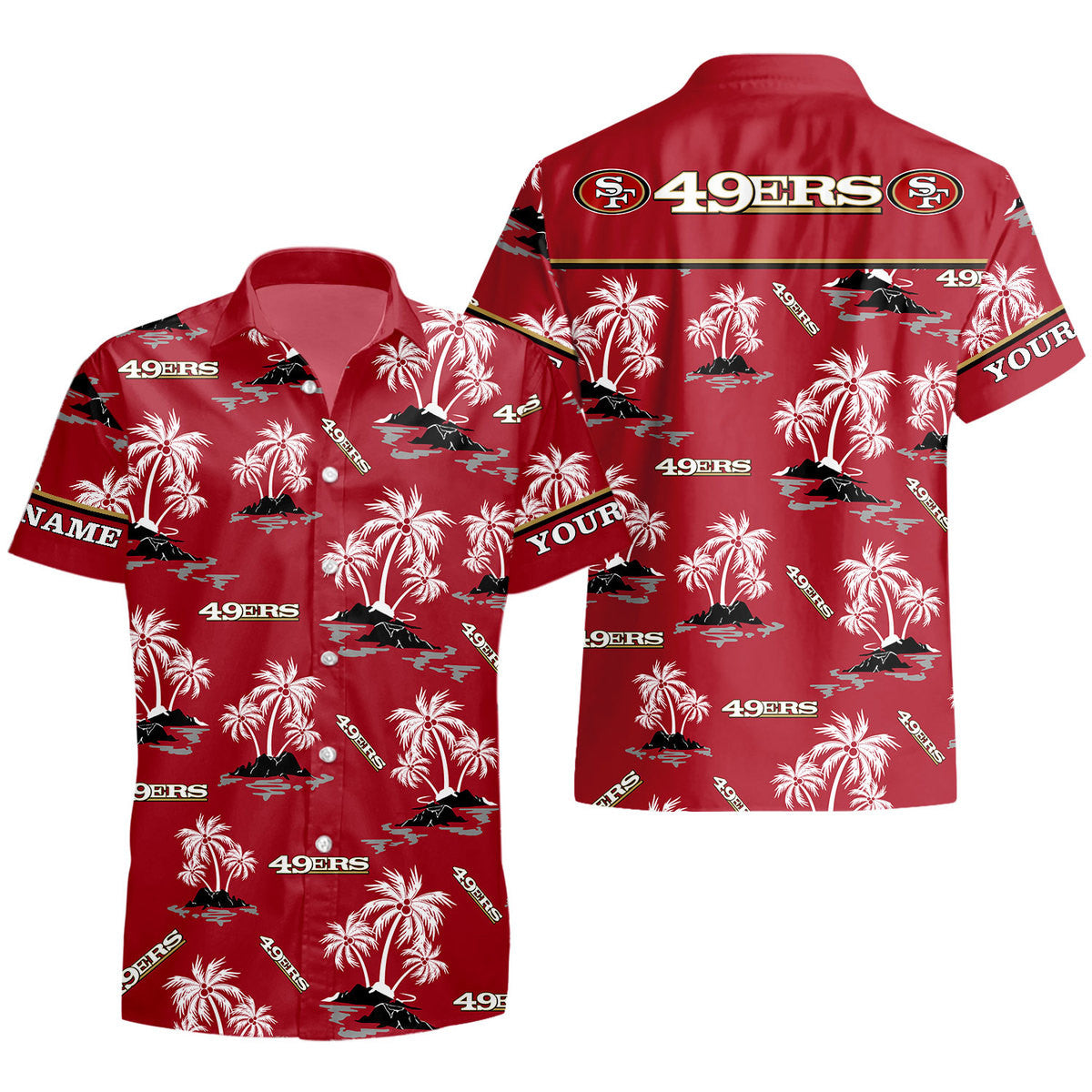 Personalized SF49 Tropical Hawaii Shirt Beach Short Q220303