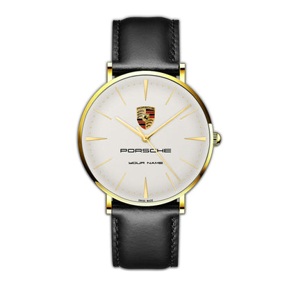 Personalized Pors Luxury Quartz Leather Watch P220306