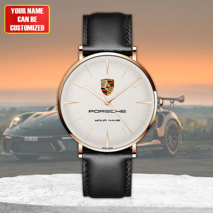 Personalized Pors Luxury Quartz Leather Watch P220306