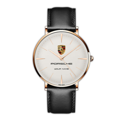Personalized Pors Luxury Quartz Leather Watch P220306