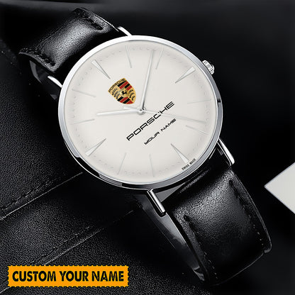 Personalized Pors Luxury Quartz Leather Watch P220306