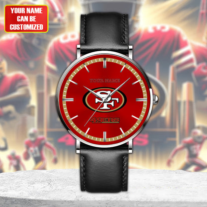 Personalized SF49 Quartz Leather Watch S210306